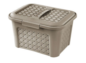 COFANETTO BEAUTY ARIANNA MARRONE CHIARO TALPA TRAFORATO cm.27x22xh.17 TONTARELLI