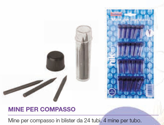 COMPASSO SOLO MINE IN TUBETTO NIKOFFICE PEZZI 24
