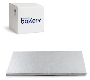 CAKEBOARD RETTANGOLARE SILVER CM.40x60xH.1,2 DECORA
