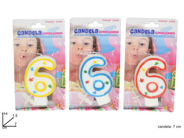 CANDELINA 3 COLORI N.6 IN BLISTER DUESSE