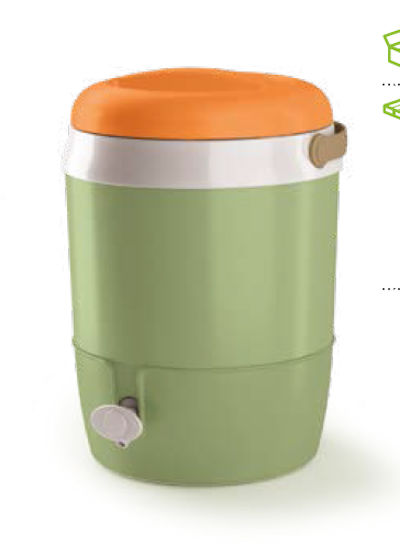 FRIGO PASSIVO LITRI 6 BOTTIGLIA VERDE CON TAPPO ARANCIO CM.70x45xH.34 ADRIATIC