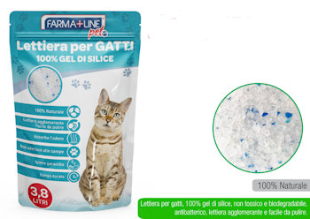 PET LETTIERA PER GATTI IN CRISTALLI DI SILICIO CONF.LT.3,8 IRGE