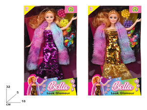 BAMBOLA BELLA LOOK GLAMOUR CM.30 CON ACCESSORI MAZ.