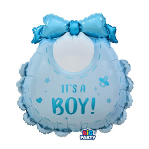 BENVENUTO PALLONCINO MYLAR FORMA BORSA CELESTE IT'S A BOY CM.53x62 BIGPARTY