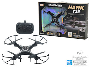 DRONE RADIO COMANDO HAWK Y35 3CANALI CM.36 CON FOTOCAMERA 122730 GENERAL