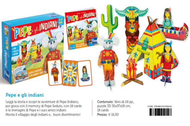 LIBRO PEPE E GLI INDIANI 4x7 anni PREZZO DI VENDITA IMPOSTO 17,90