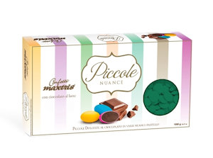 CONFETTI MAXTRIS AL CIOCCOLATO 1KG. PICCOLE NUANCE LENTI VERDI