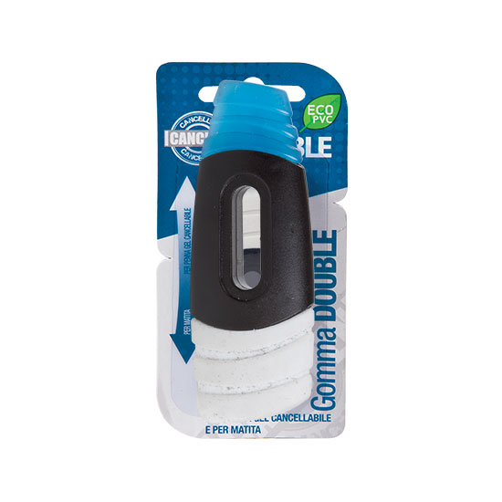 GOMMA NIKOFFICE DOUBLE MATITA E PENNA CANCELLABILE SU BLISTER