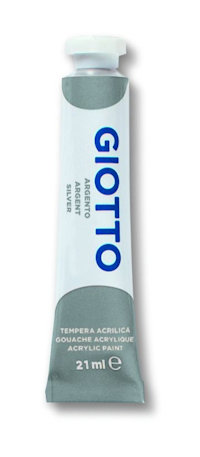 TEMPERA ACRILICA IN TUBETTO 21ML. ARGENTO GIOTTO PEZZI 6
