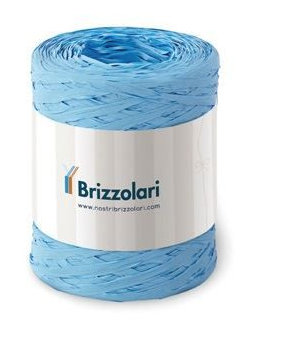 ROTOLO NASTRINO RAFFIA MM.5x100MT COLORE CELESTE
