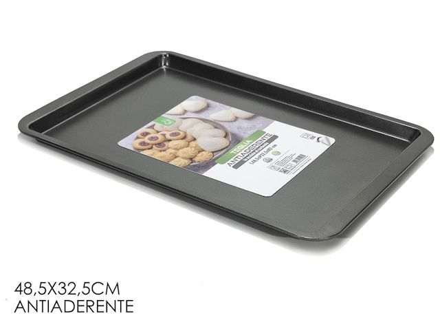 TEGLIA PIZZA BASSA RETTANGOLARE CM.48x32xH.2 ANTIADERENTE 587632 GENERAL