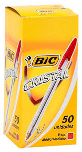 PENNA BIC CRISTAL ORIGINAL ROSSA PUNTA 1MM. pezzi 50