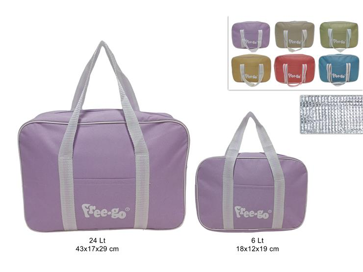BORSA TERMICA COPPIA 6 LITRI ED 24 LITRI ORIZONTALE MONOCOLORE TINTA TENUI DUESS