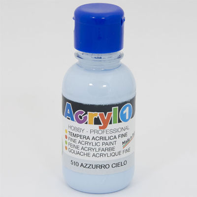 TEMPERA ACRILICA IN FLACONE DA 125ML. AZZURRO CIELO PRIMO