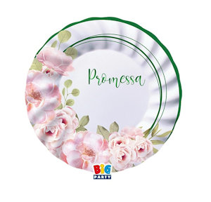 PROMESSA DI MATRIMONIO PIATTI CM.D.20 CONF.8 PZ. FLOREAL BIGPARTY
