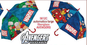 OMBRELLO BAMBINI IN NYLON AUTOMATICO LARGE AVENGERS 5612C IDEAPIOGGIA