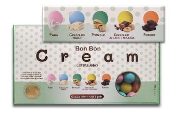 CONFETTI MAXTRIS AL CIOCCOLATO 900KG. BON BON CREAM COMPLEANNO