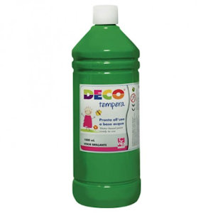 TEMPERA LIQUIDA FLACONE DA 1LT. VERDE BRILLANTE DECO CWR