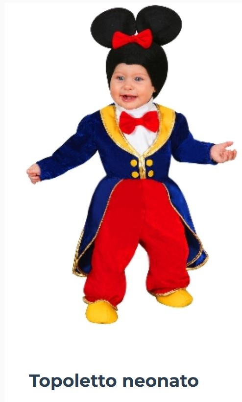 COSTUME BABY 07/9 MESI TOPOLETTO MICKEY DI PEGASUS 5042