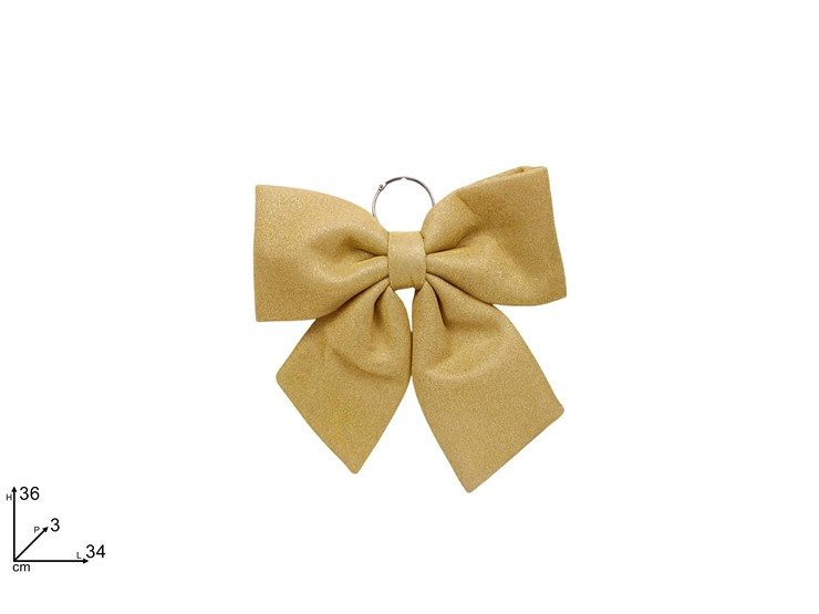 APPENDINO FIOCCO COCCARDA GLITTER CM.34xH.36 ORO DUESSE