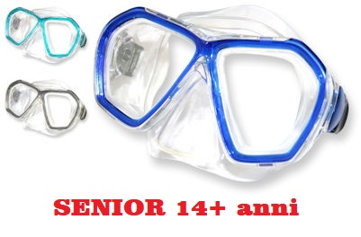 MASCHERA SENIOR 14+ ANNI MISTRAL IN VETRO TEMPERATO IN SCATOLA CARTONE 75309