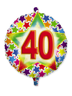 40 ANNI STARDUST PALLONCINO MYLAR CM.45 TONDO