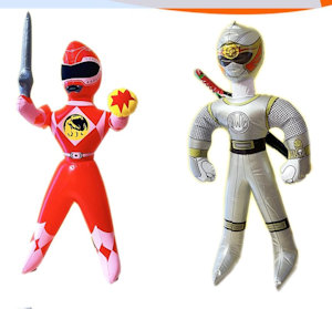SOGGETTI GONFIABILI PERSONAGGIO GUERRIERO CM.H.50 ROSSO O ARGENTO BM001 BTX