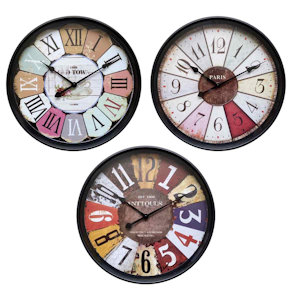 OROLOGIO DA PARETE TONDO 40CM SUBWAY COLOR KASAVIVA