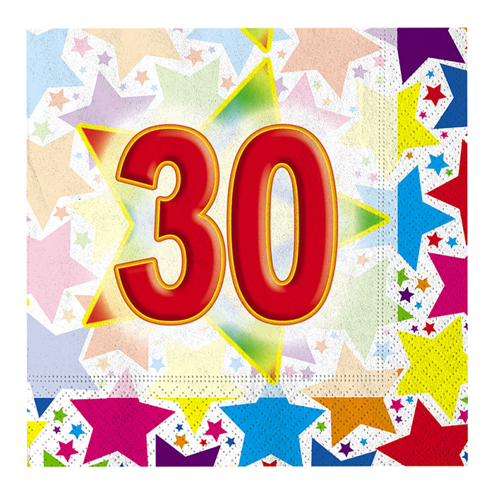 30 ANNI STARDUST TOVAGLIOLI CM.33x33 CONF.20PZ. BIGPARTY