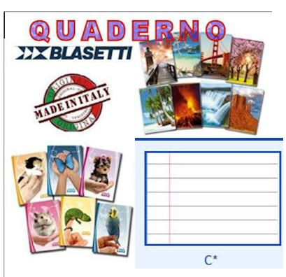 QUADERNO 80gr. ff. 20+1 A RIGHE RIGATURA C CON MARGINI pezzi 10