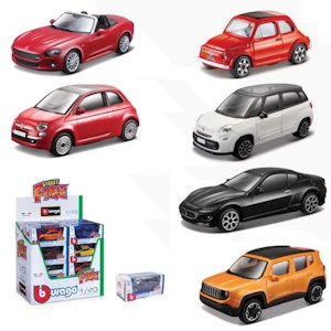 AUTO MODELLINO 1:43 ASSORTIMENTO FCA METAL BURAGO 30-012770
