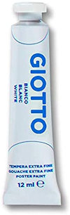 TEMPERA IN TUBETTO 12ML. 01 BIANCA GIOTTO PEZZI 6