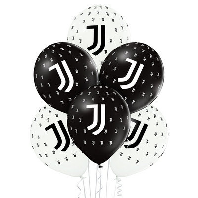 SPORT CALCIO JUVENTUS PALLONCINI IN LATTICE 12 POLLICI 30CM. CONF.12PZ. BIGIEMME