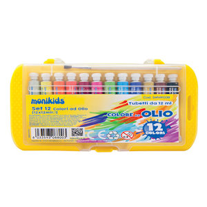 COLORI AD OLIO IN TUBETTO DA 12ML. CONF.DA 12 NIKOFFICE
