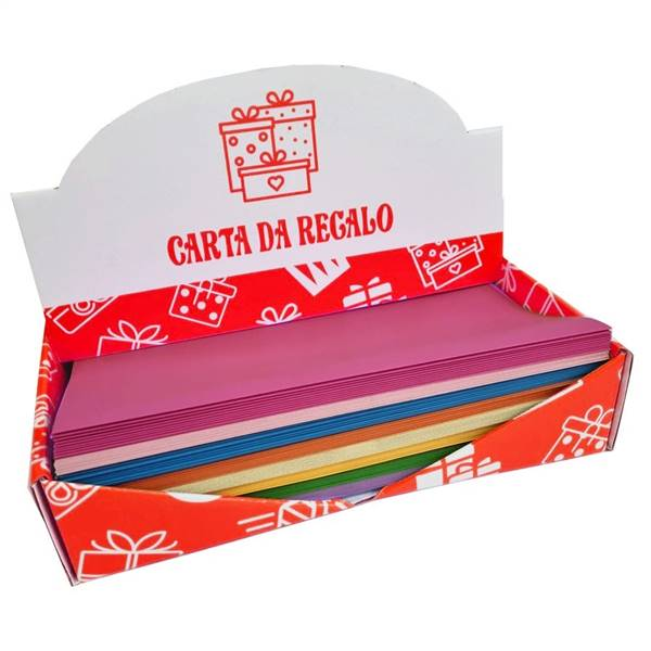 CARTA DA REGALO MILLERIGHE UNICA PASTELLO IN FOGLI CM.70x100 OREMA pezzi 100