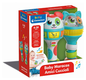 BABY GIOCO MUSICALE MARACAS AMICI CUCCIOLI 6-36 MESI 17985 CLEMENTONI