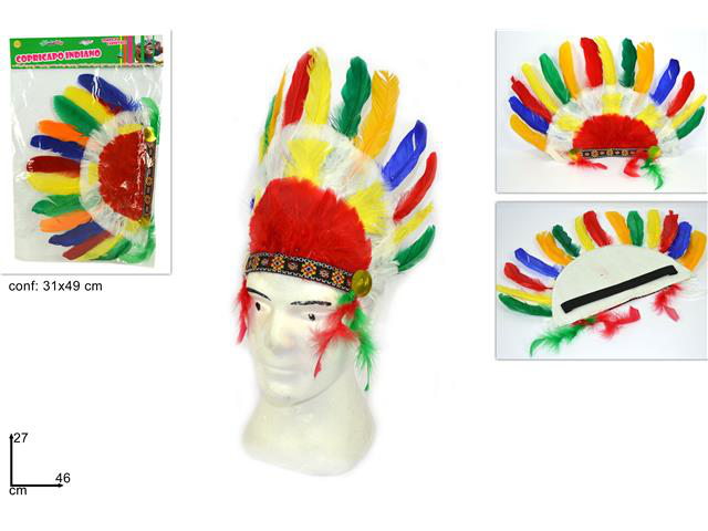 ACCESSORI TESTA CAPPELLO COPRICAPO INDIANO