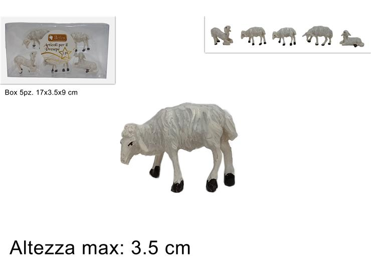 BLISTER ANIMALI 5 PECORELLE CM.3,5 DUESSE