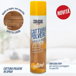 CATTURAPOLVERE IN BOMBOLETTA SPRAY 300ML. PER MOBILI IN LEGNO CON CERA D'API IRG