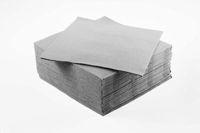 TOVAGLIOLI 2VELI 38x38 GRIGIO ARGENTO CONF.40PZ. GOFFRATO IDEAL