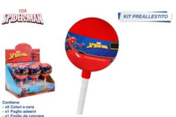 KIT DISEGNO IN LECCA LECCA SORPRESA CM.17 PERSONAGGIO SPIDERMAN EOLD. PEZZI 6