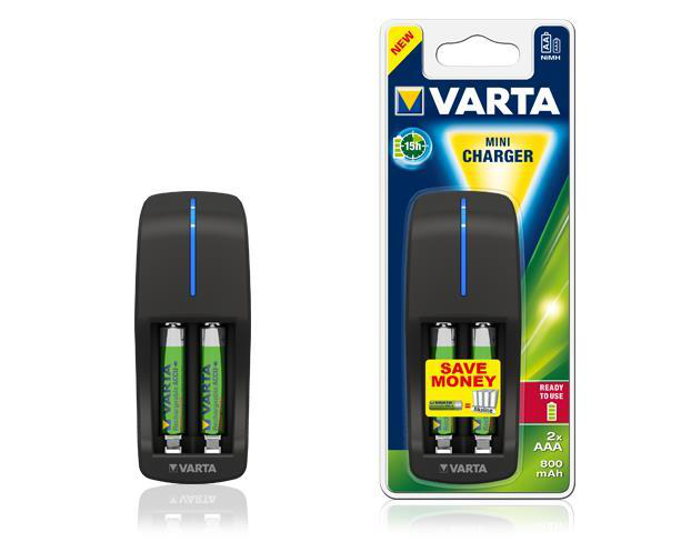CARICATORE VARTA BATTERIE MINI STILO AAA INCLUSE 2 BATTERIE