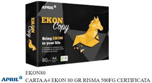 RISMA CARTA A4 BIANCA 80GR. EKON COPY 500FF. PEZZI 5