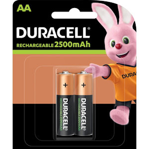 BATTERIA DURACELL RICARICABILI STILO AA CONF. 2pz 2500mha