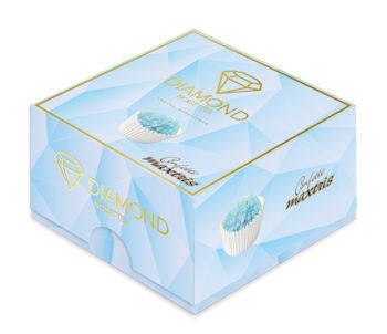 CONFETTI MAXTRIS DIAMOND 500GR. CON NOCCIOLA TOSTATA CELESTE CON CRISTALLI DI ZU