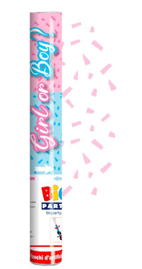 GIRL O BOY? TUBO SPARA CORIANDOLI CM.30 50288 BIGPARTY