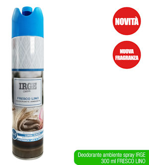 DEODORANTE AMBIENTE SPRAY IRGE FRESCO LINO 300ML.