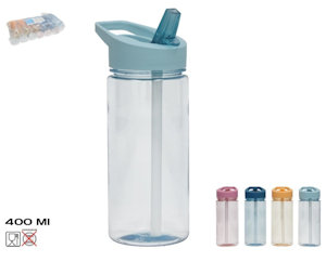 BORRACCIA IN PLASTICA 400ML TRASPARENTE CON CANNUCCIA GERIMPORT