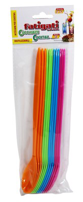 POSATE IN PLASTICA CUCCHIAINO COCKTAIL CONF. 12PZ. FATIGATI