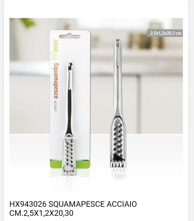 UTENSILE SQUAMAPESCE IN ACCIAIO CM.20 IDEA'S